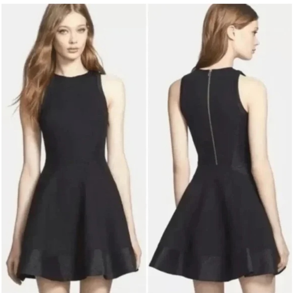 Ted Baker London “Jimena” Fit and Flare Dress with Metallic Accents